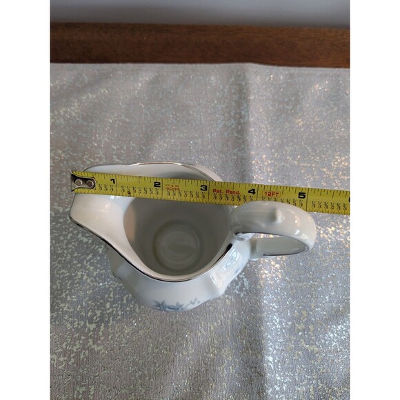 Johann Haviland Bavaria Creamer Germany Fine China Blue Garland Floral Pitcher - Picture 12 of 12